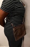 Gucci GG Monogram Metallic Brown Crossbody Bag