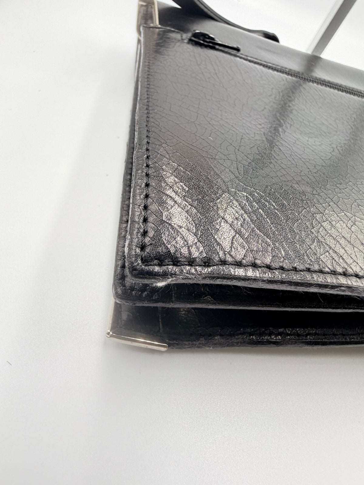 Givenchy Black Leather Wristlet Clutch