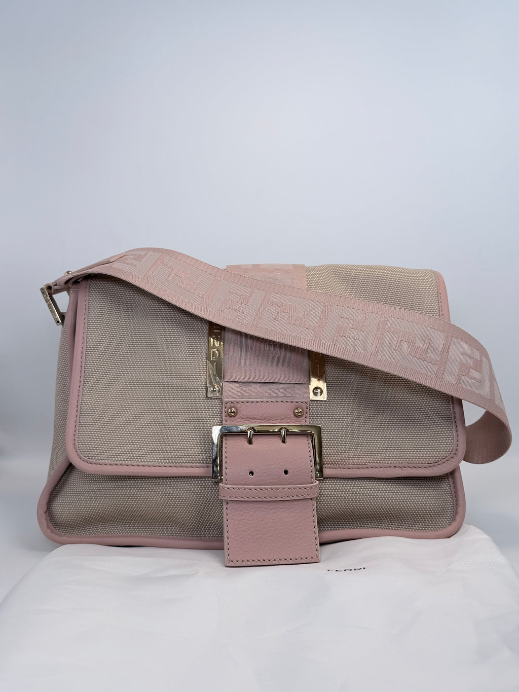 Fendi Canvas & Leather Shoulder – Never Used
