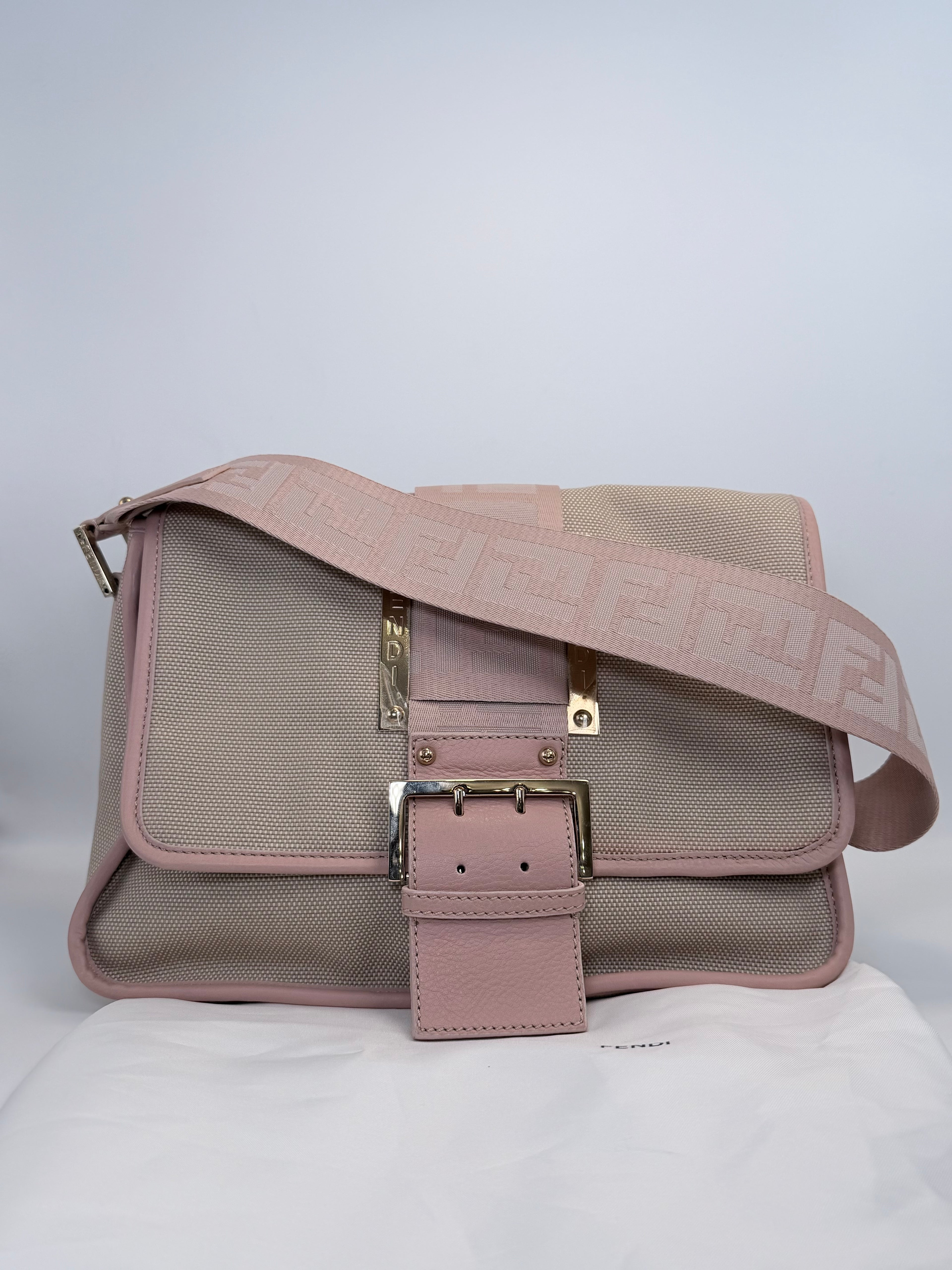 Fendi Canvas & Leather Shoulder – Never Used