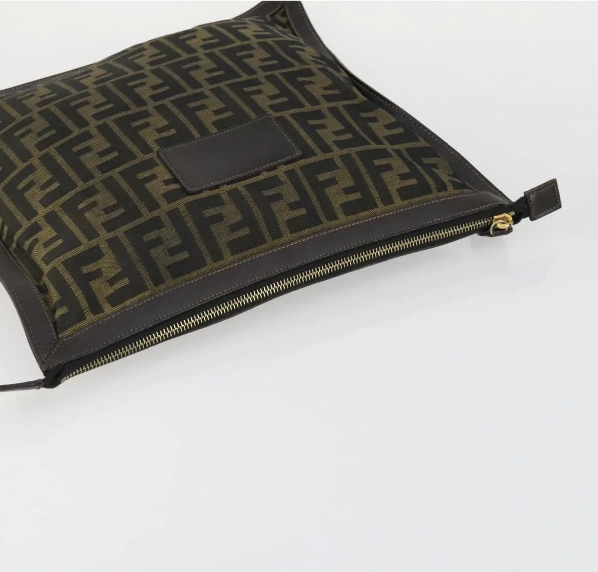 Fendi Zucca Monogram Canvas Clutch / Pouch Bag
