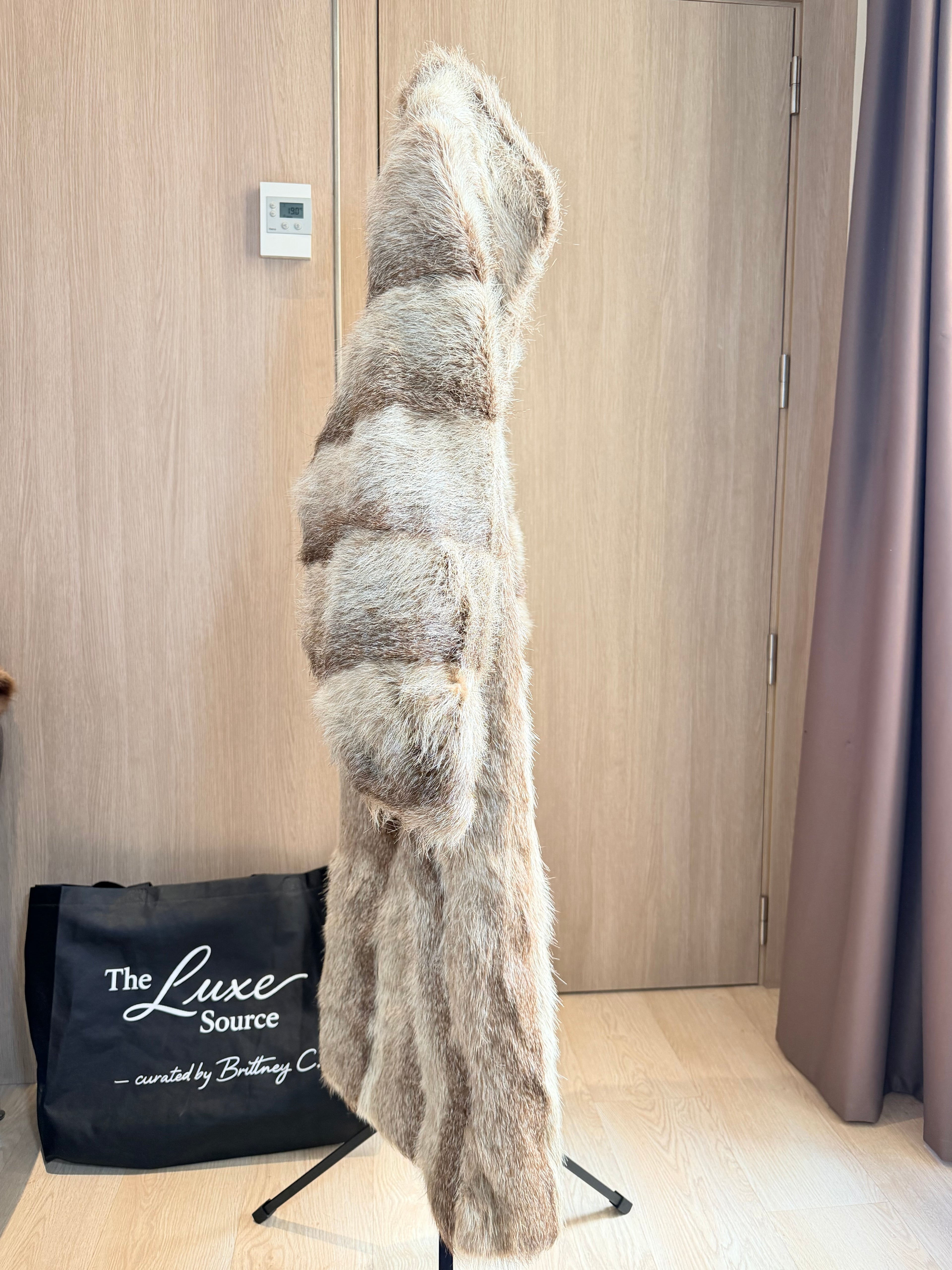 Vintage Natural Racoon Fur Coat - XL - 012
