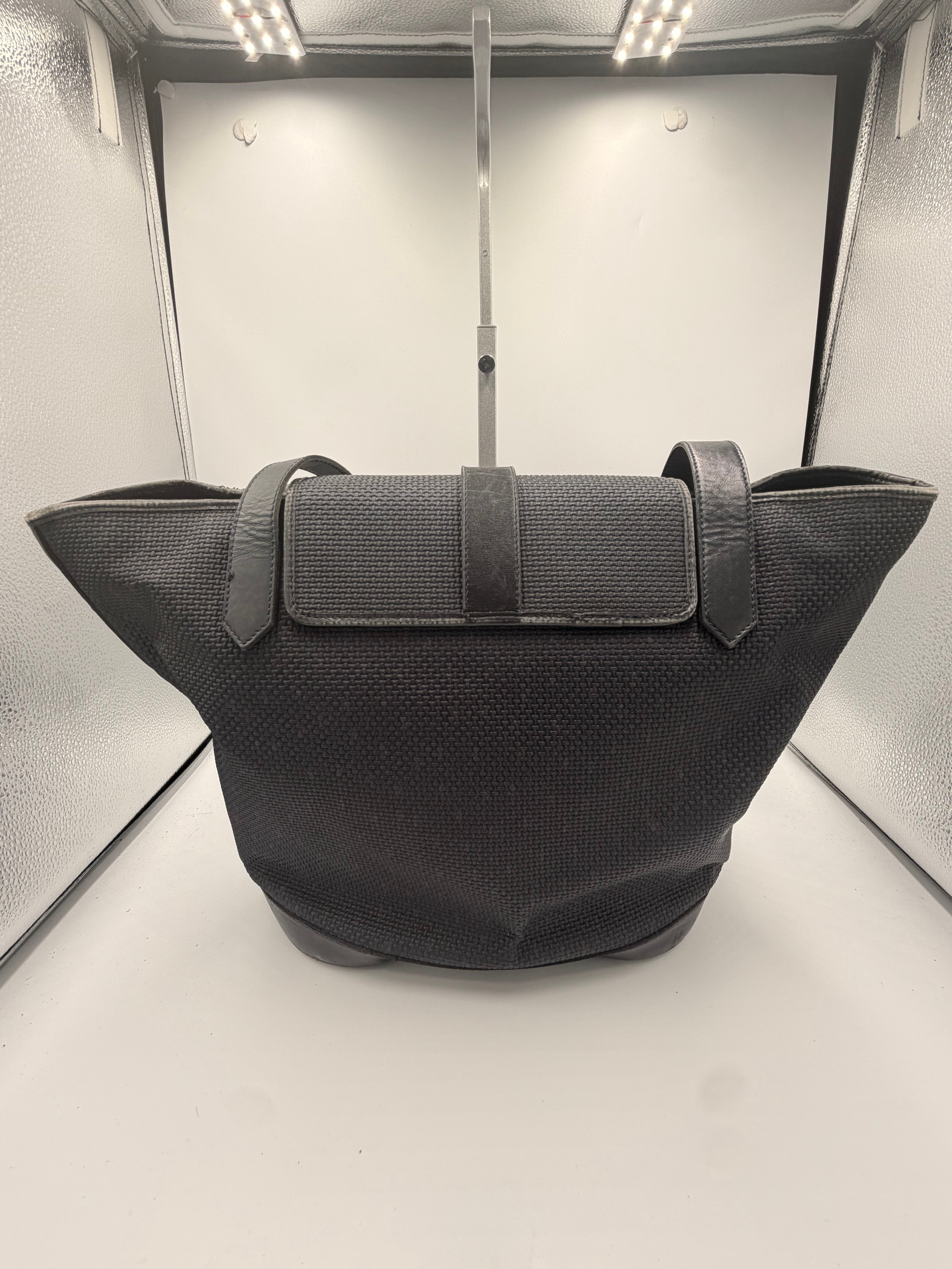 Yves Saint Laurent Woven Bucket Tote Bag