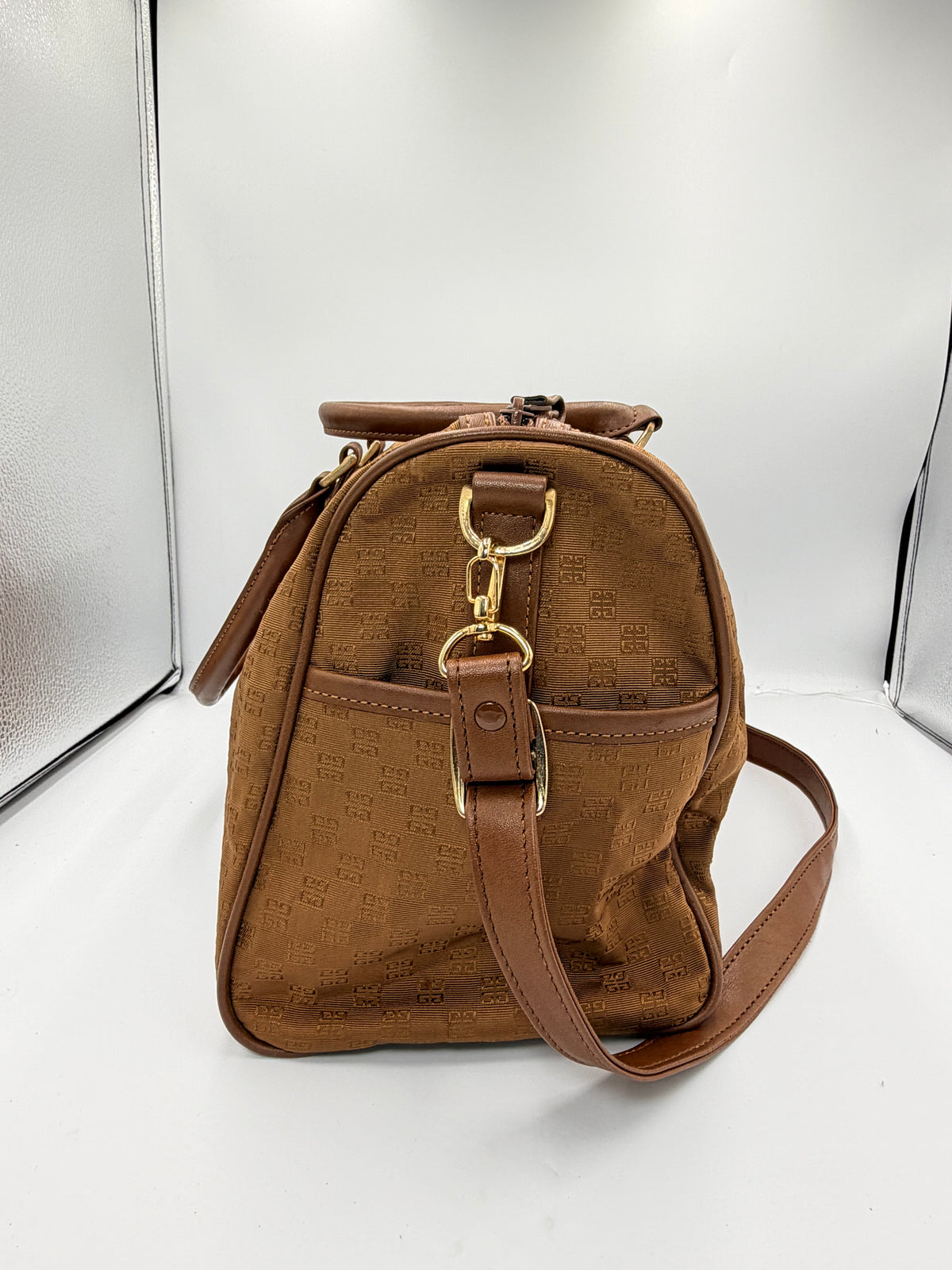 Givenchy Vintage 4G Monogram Boston Bag with Crossbody Stra