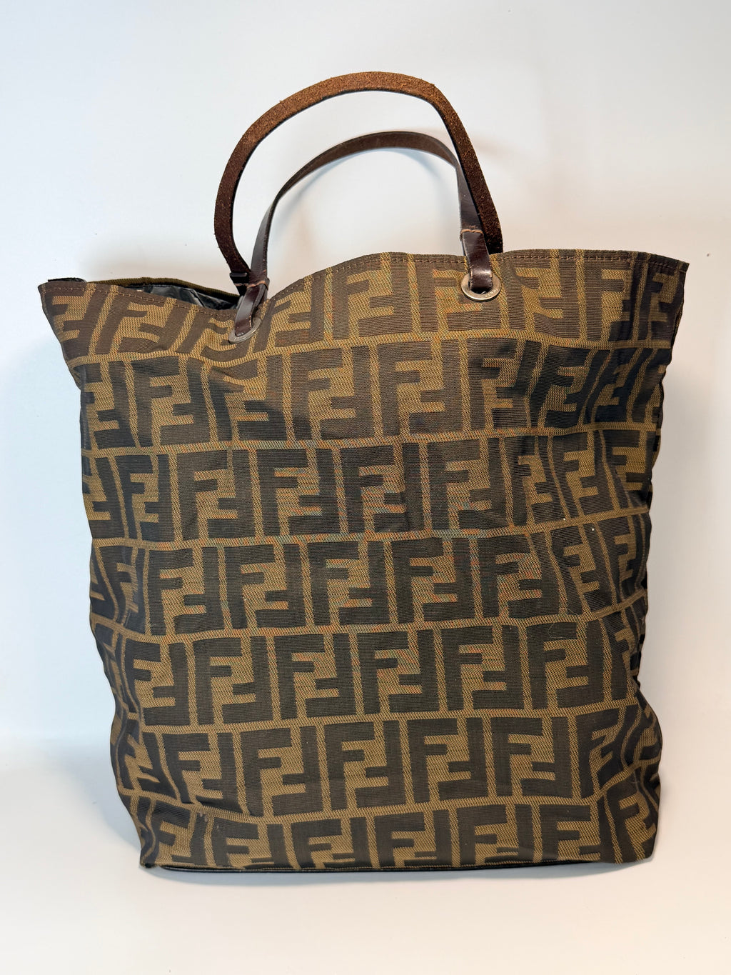 Vintage Fendi Zucca Canvas Tote