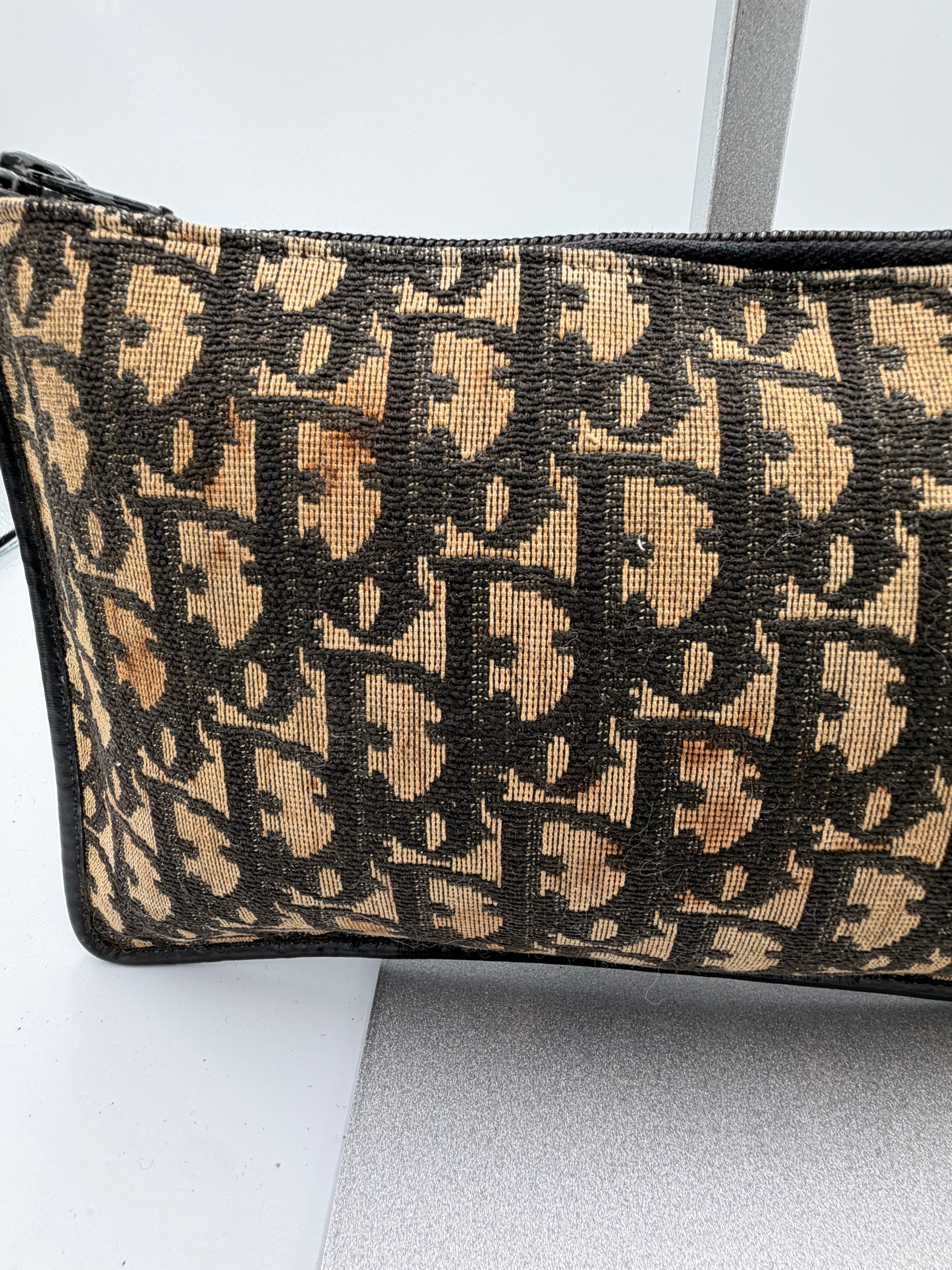 Christian Dior Oblique Monogram Zip Pouch/ Clutch