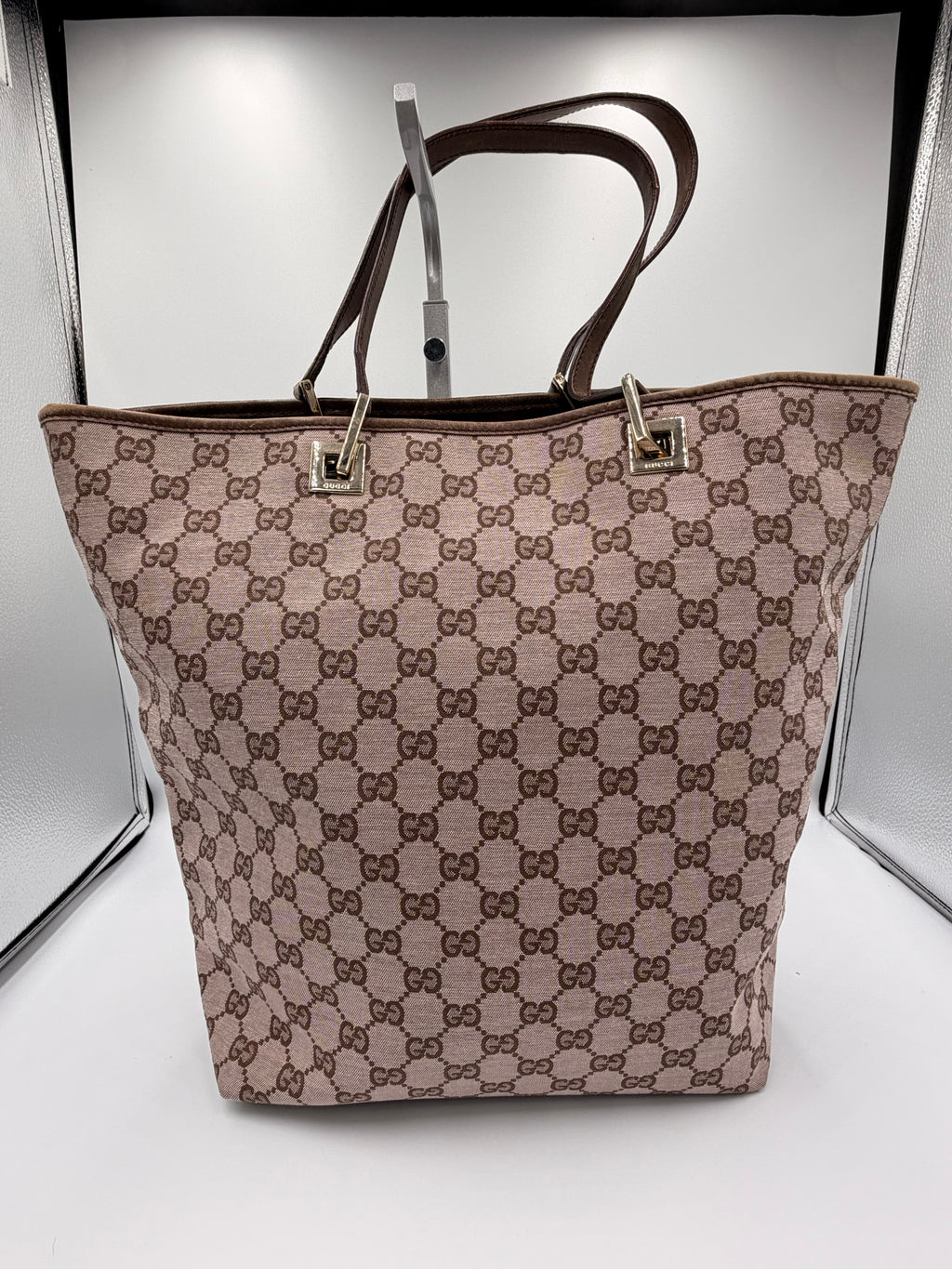 Gucci GG Canvas Tote (Brown)