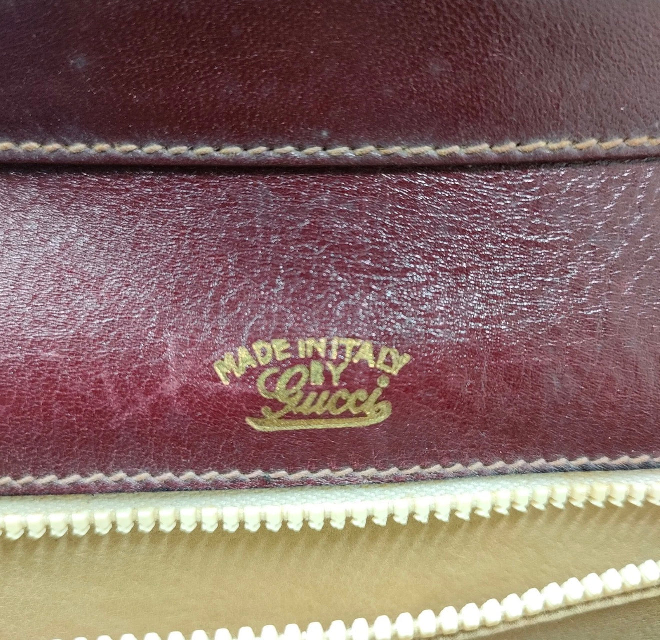 GUCCI Vintage Burgundy Suede & Leather Saddle Crossbody