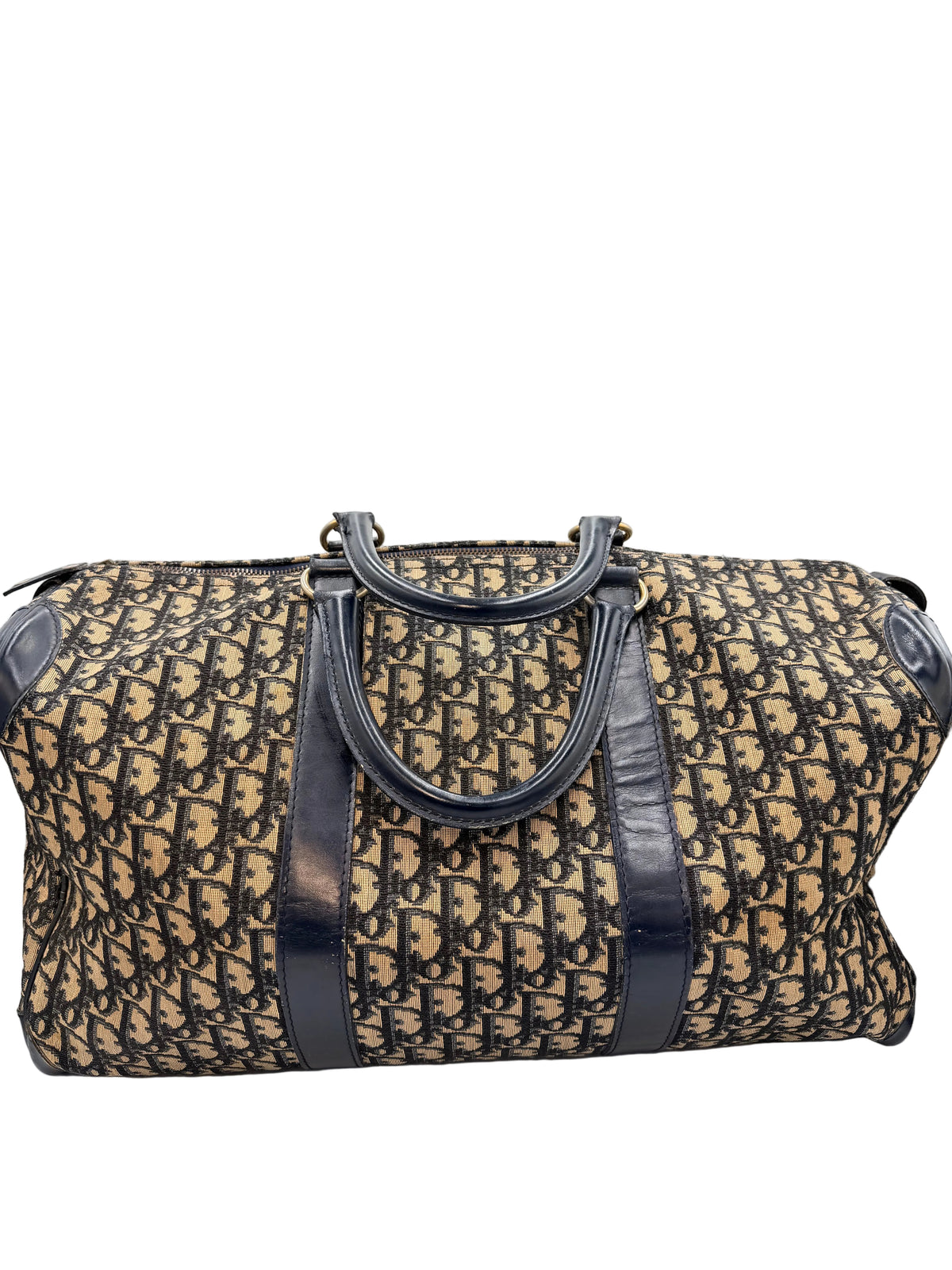 Christian Dior Trotter Monogram Boston Travel Bag – Navy