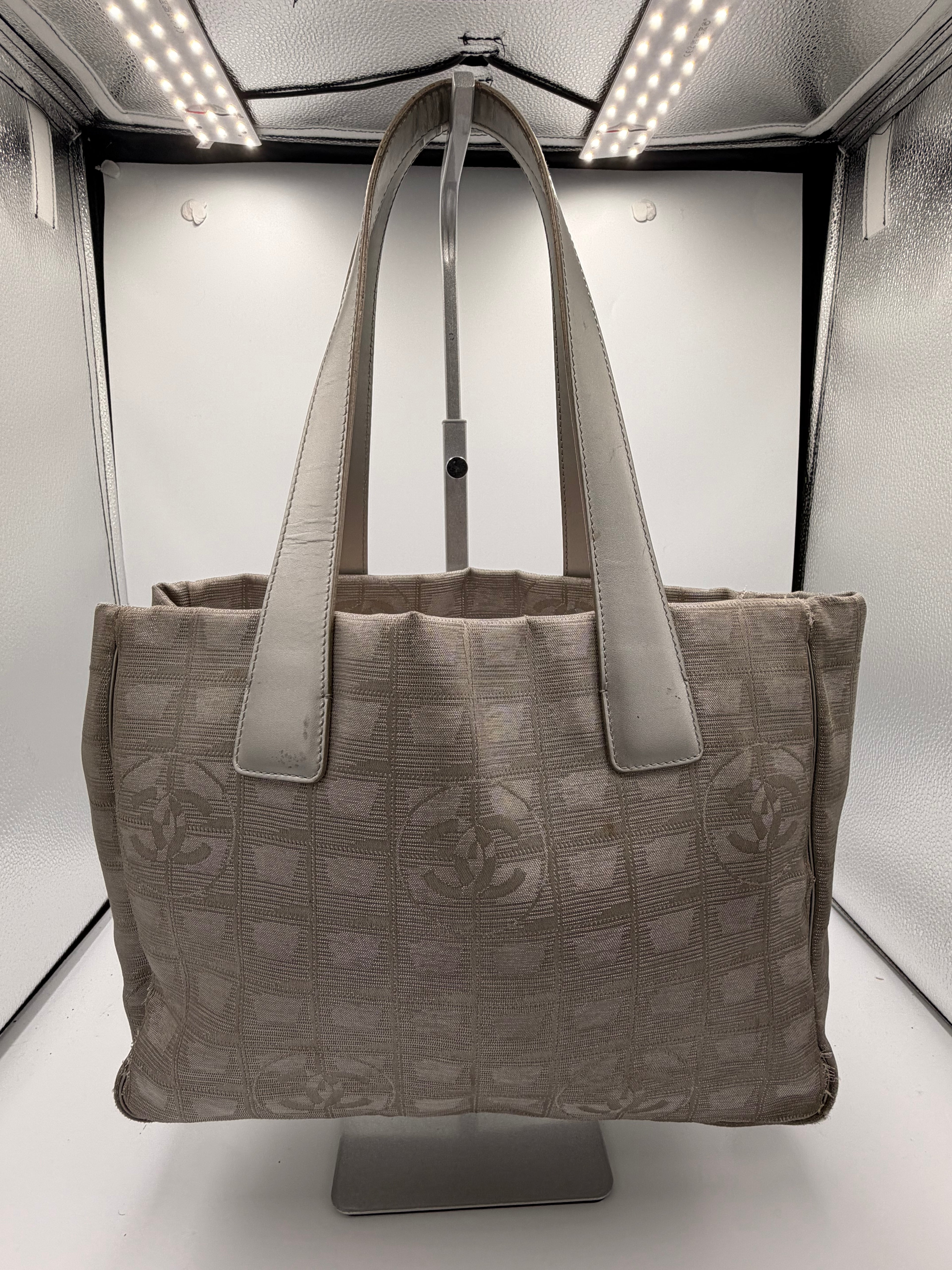 Chanel Silver Travel Line CC Tote Bag