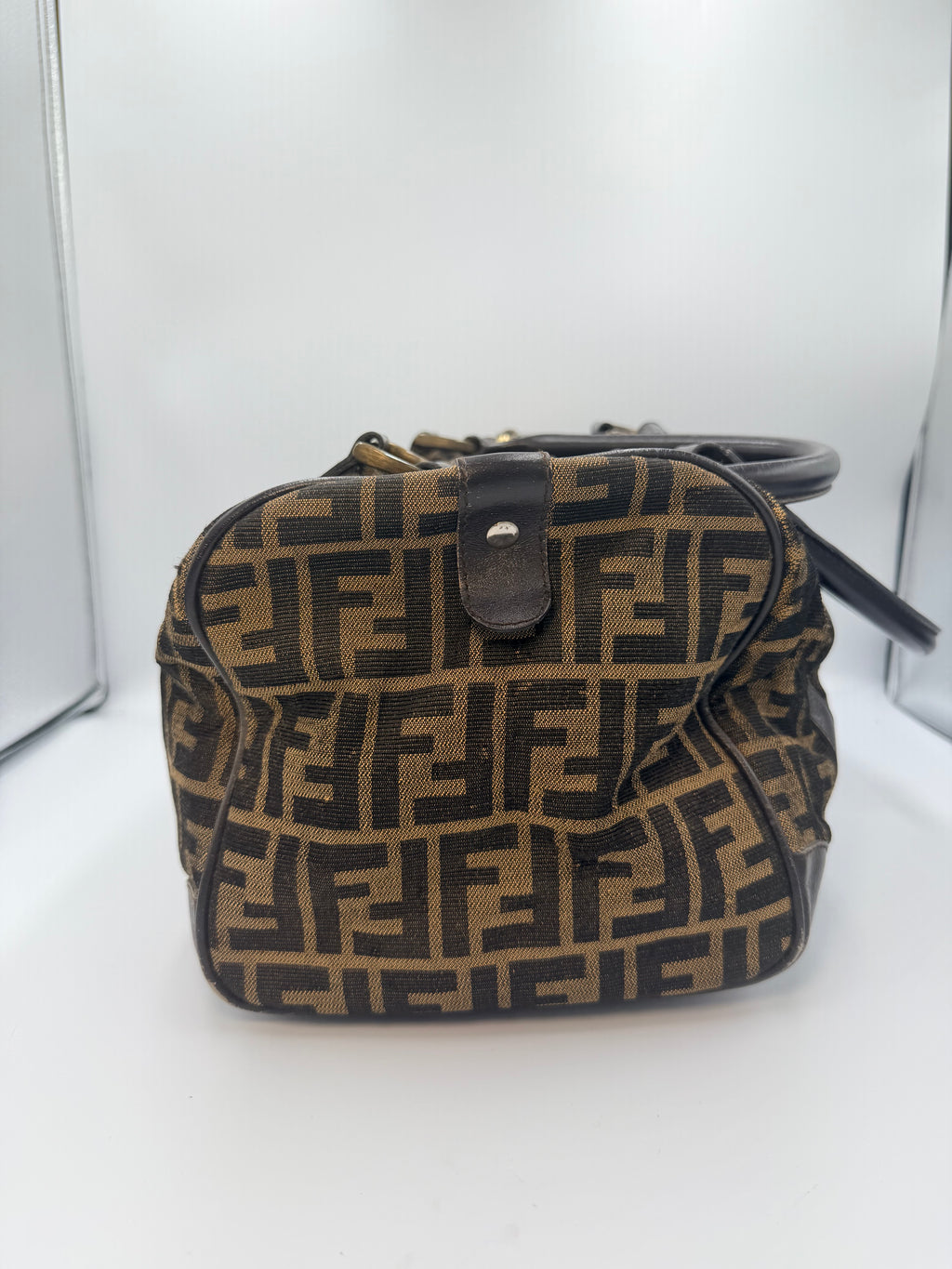 Fendi Vintage Zucca FF Boston Bag
