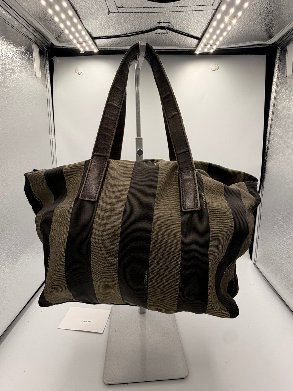 Fendi Pequin Stripe Tote Bag