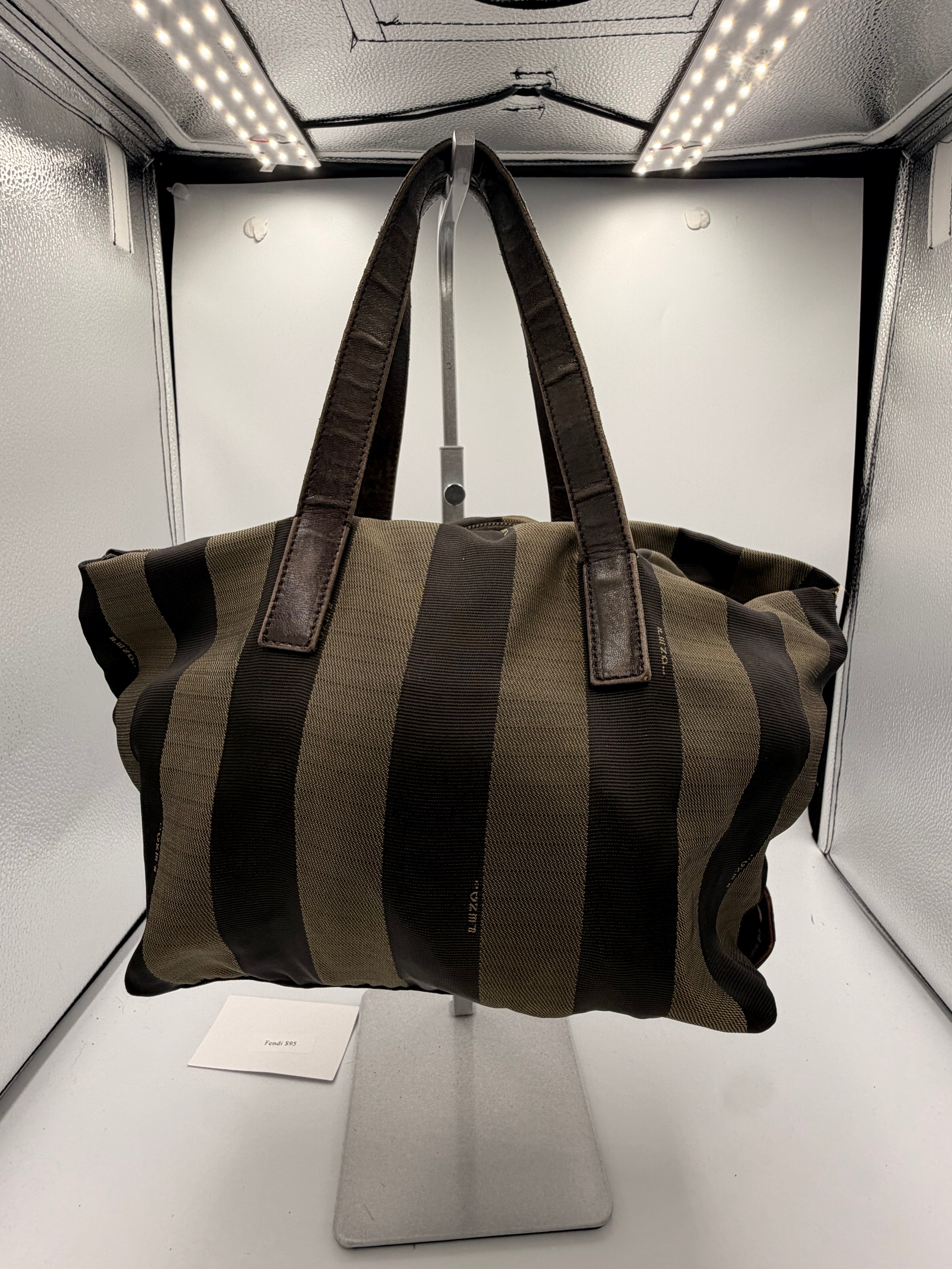 Fendi Pequin Stripe Tote Bag