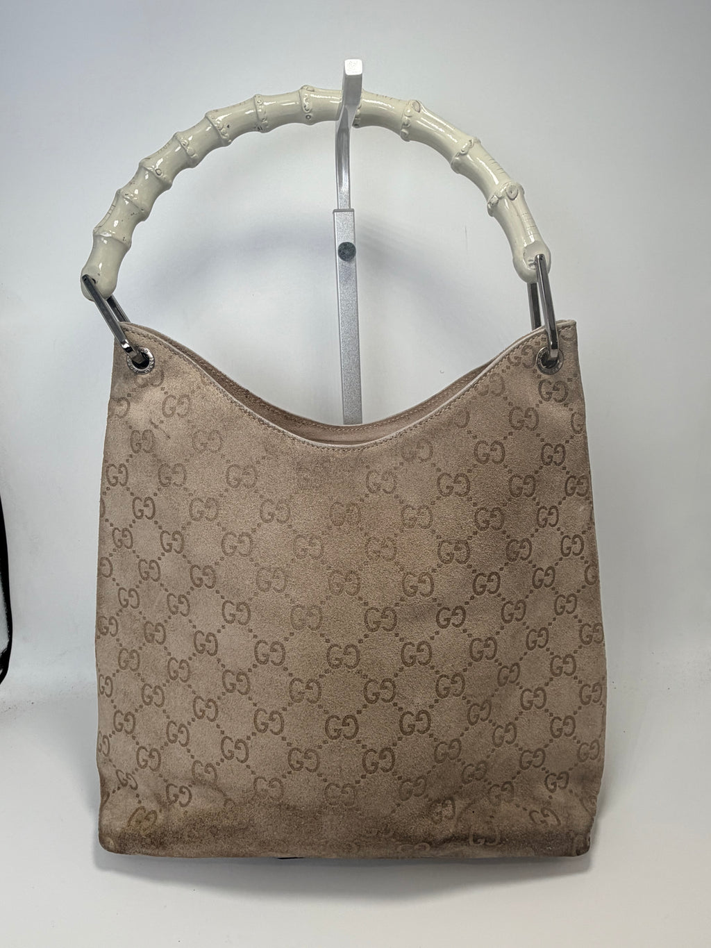 Gucci GG Monogram Bamboo Handle Hobo