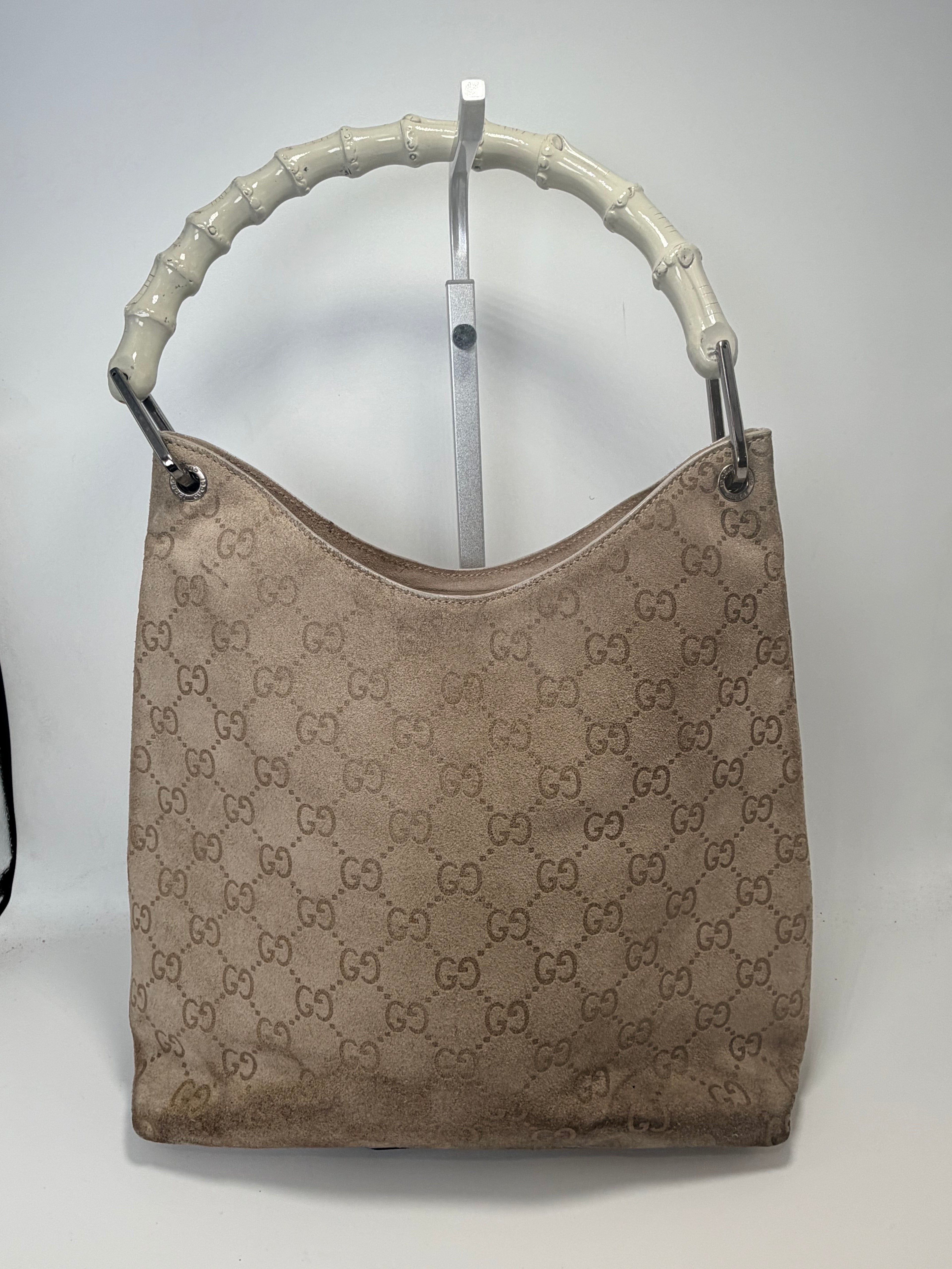 Gucci GG Monogram Bamboo Handle Hobo