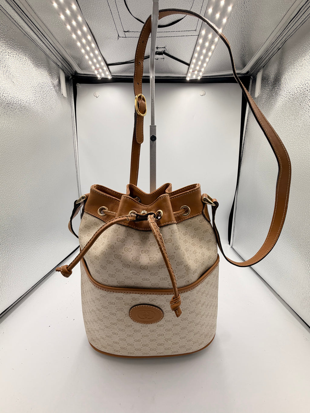 Gucci Monogram Bucket Bag