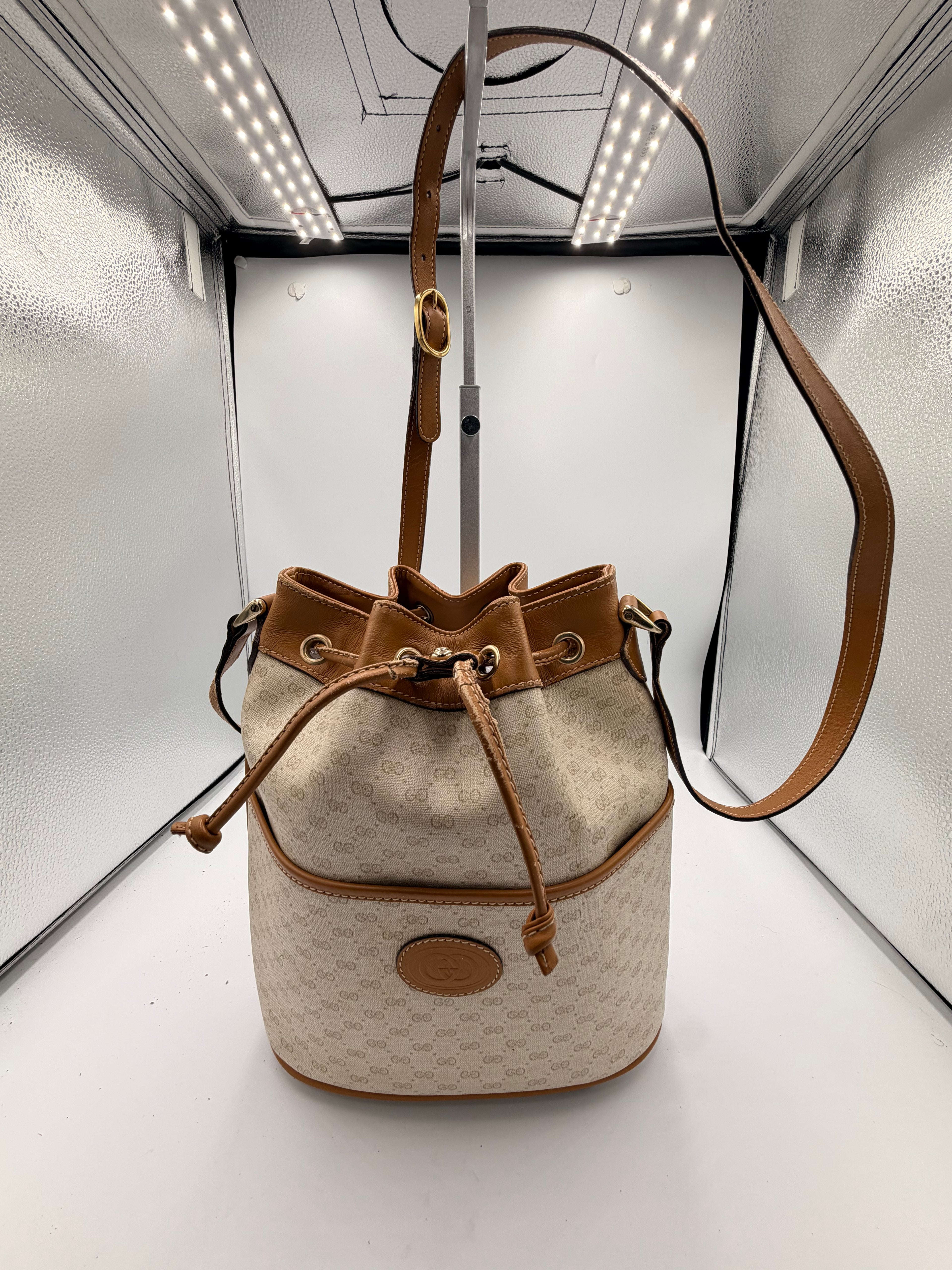 Gucci Monogram Bucket Bag