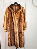 Vintage Rabbit Fur Coat – Golden Honey Brown (Large)