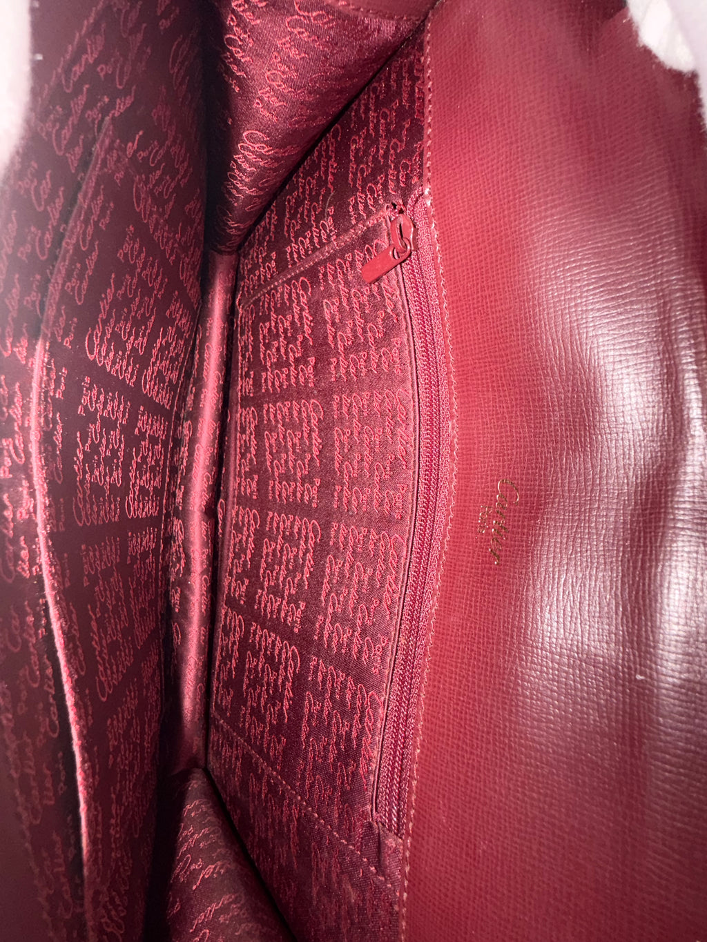 Cartier Must de Cartier Bordeaux Leather Wristlet