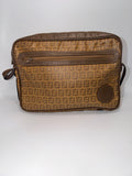 Fendi Vintage Zucca Crossbody Messenger Bag