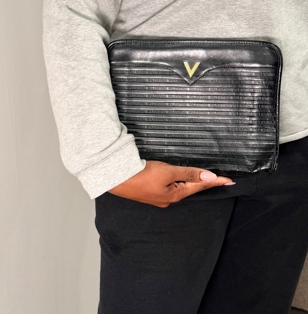 Valentino Garavani V Logo Clutch