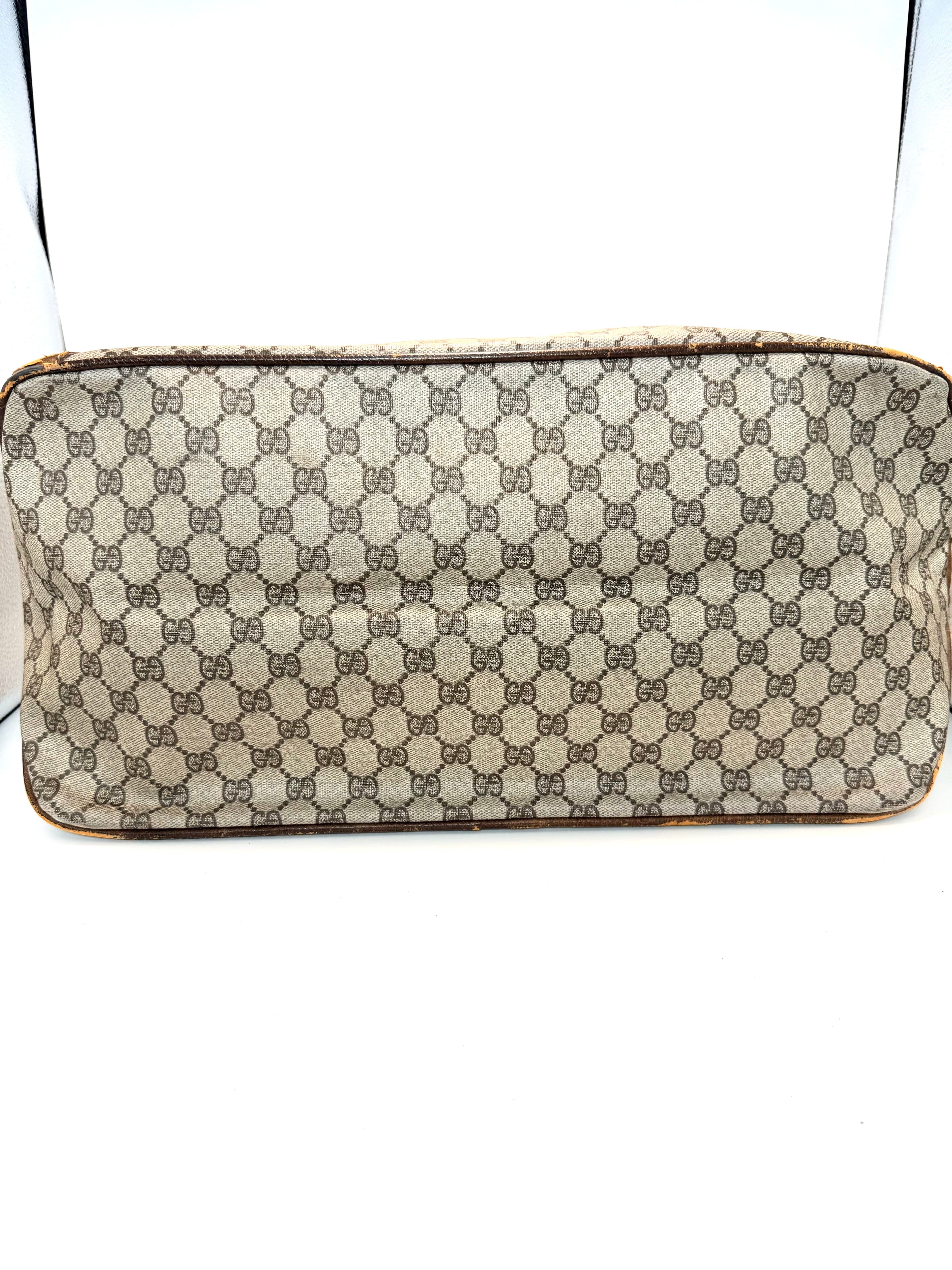 Gucci Vintage Travel Bag – Brown Leather & Monogram