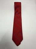 Yves Saint Laurent Silk Tie – Red Regimental Stripe