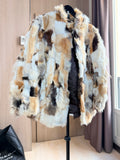 Vintage Patchwork Fur Coat – Medium -039