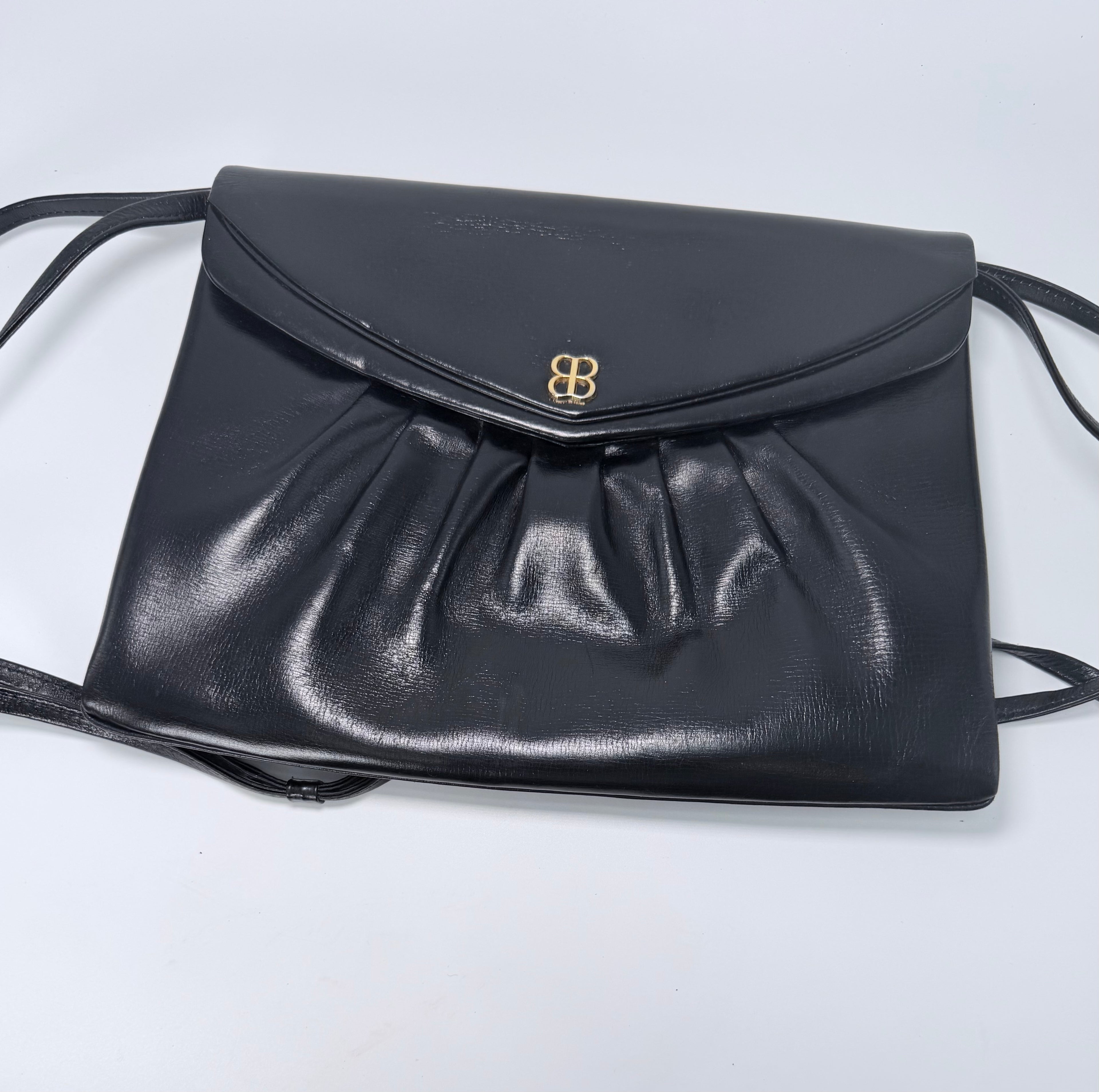 Balenciaga Black Leather Crossbody Bag