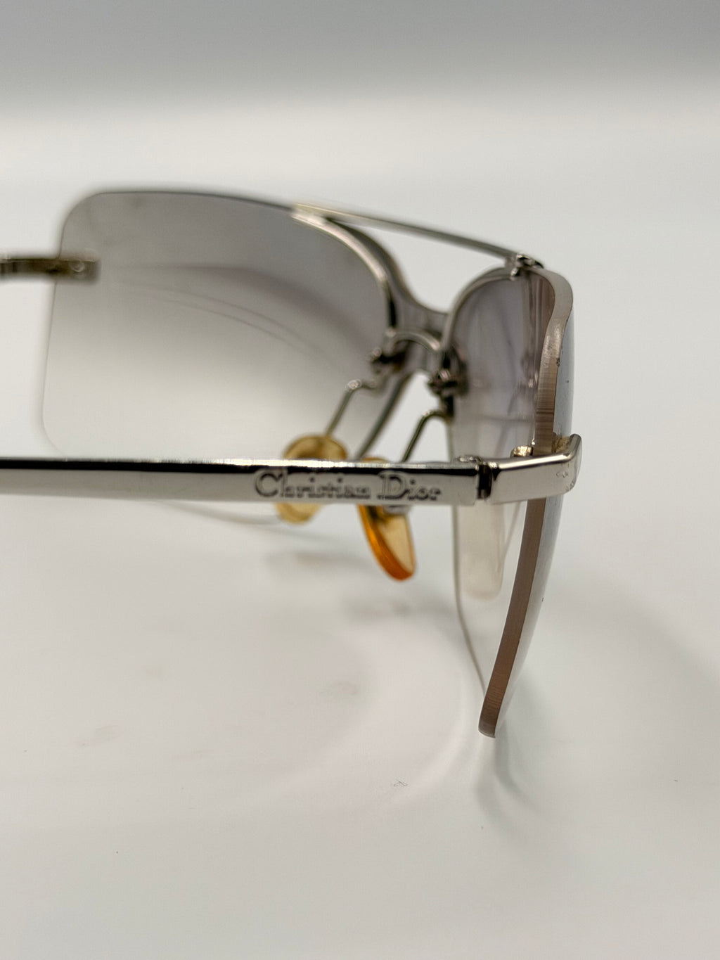 Christian Dior Vintage Rimless Shield Sunglasses