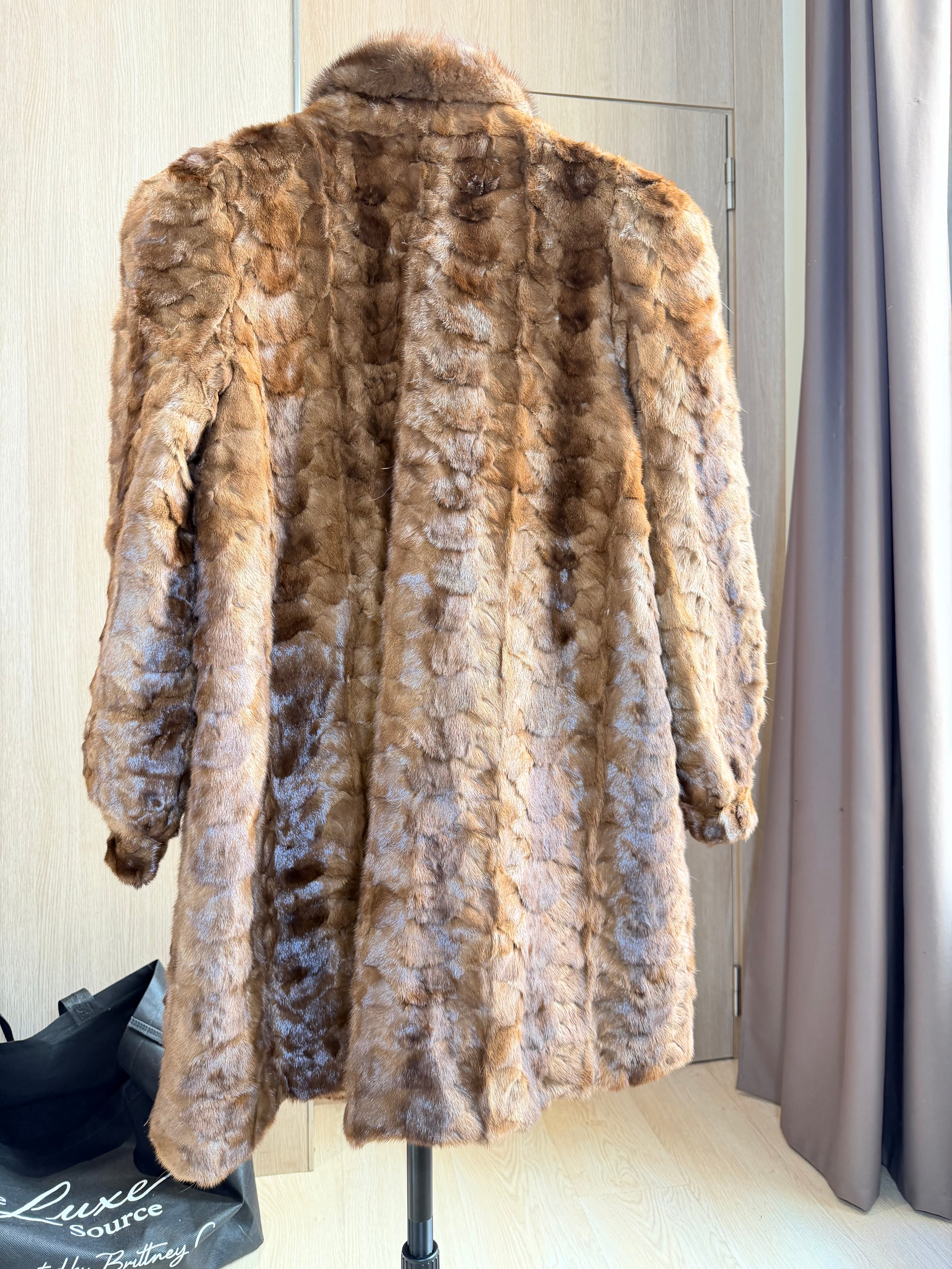 Vintage Golden Sheared Mink Fur Coat – Large/XL - 037