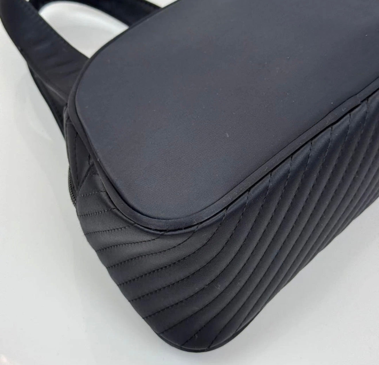Yves Saint Laurent YSL Black Nylon Quilted Mini Tote Bag