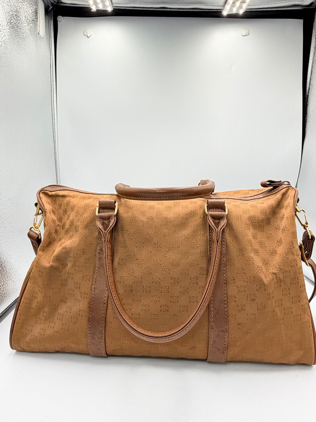 Givenchy Vintage 4G Monogram Boston Bag with Crossbody Stra