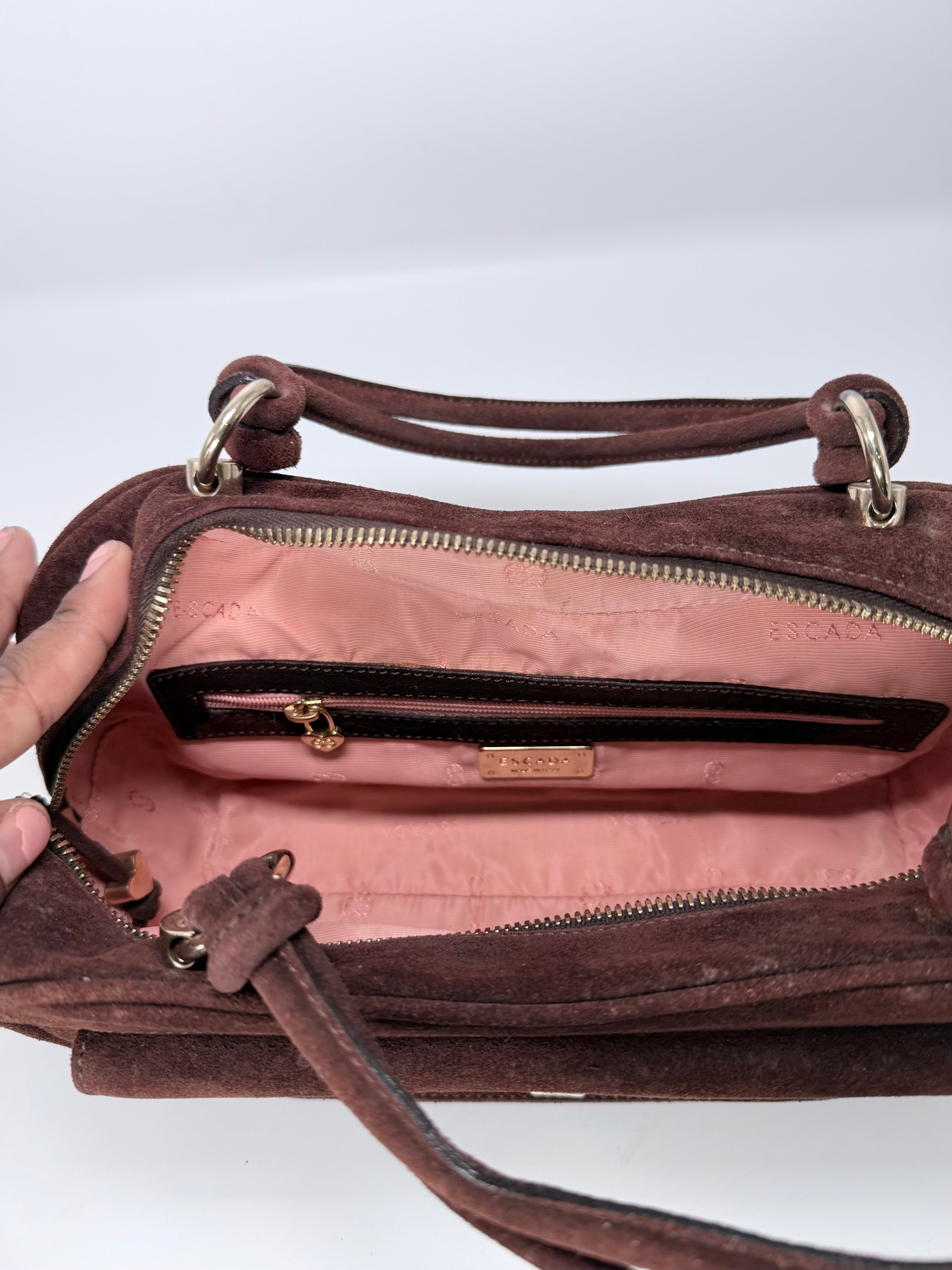 Vintage Escada Suede Heart Bag