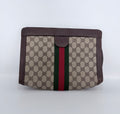 Vintage Gucci Sherry Line Clutch – PVC & Leather GG Pouch