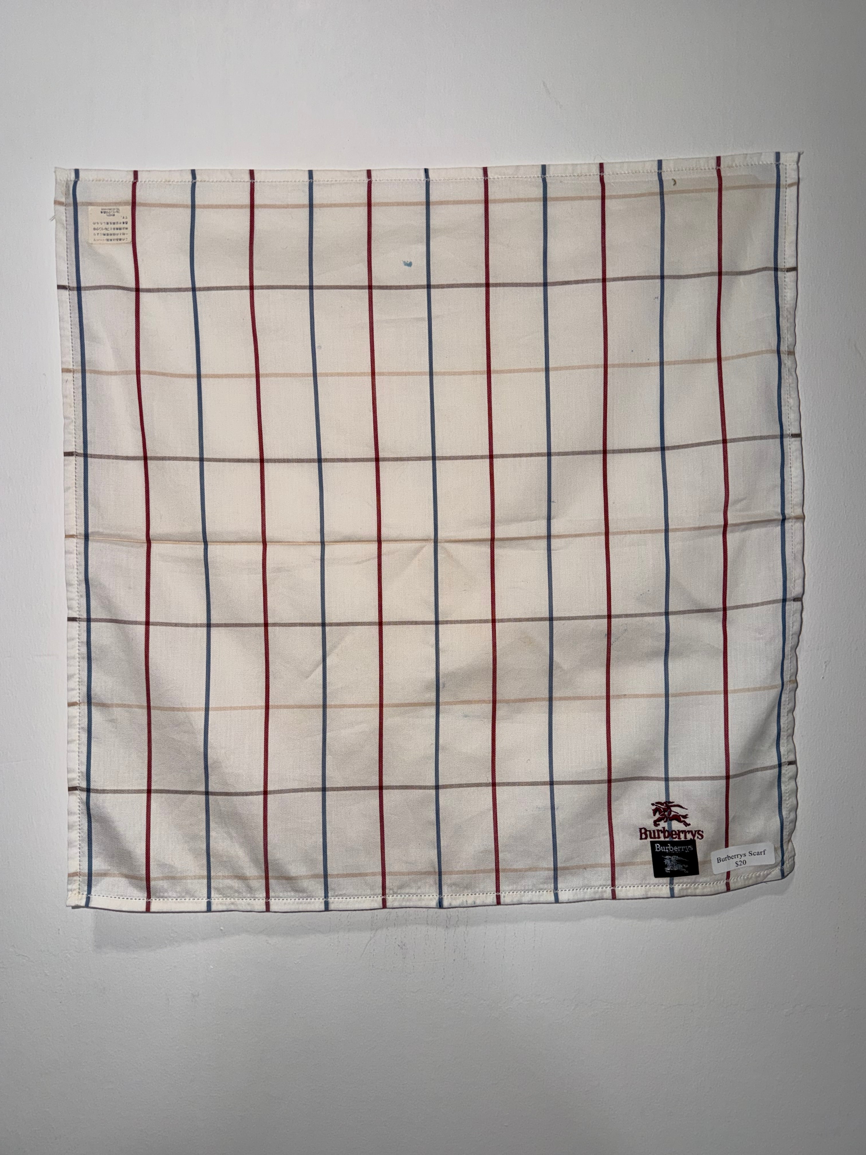 Burberrys Nova Check Style Silk Scarf