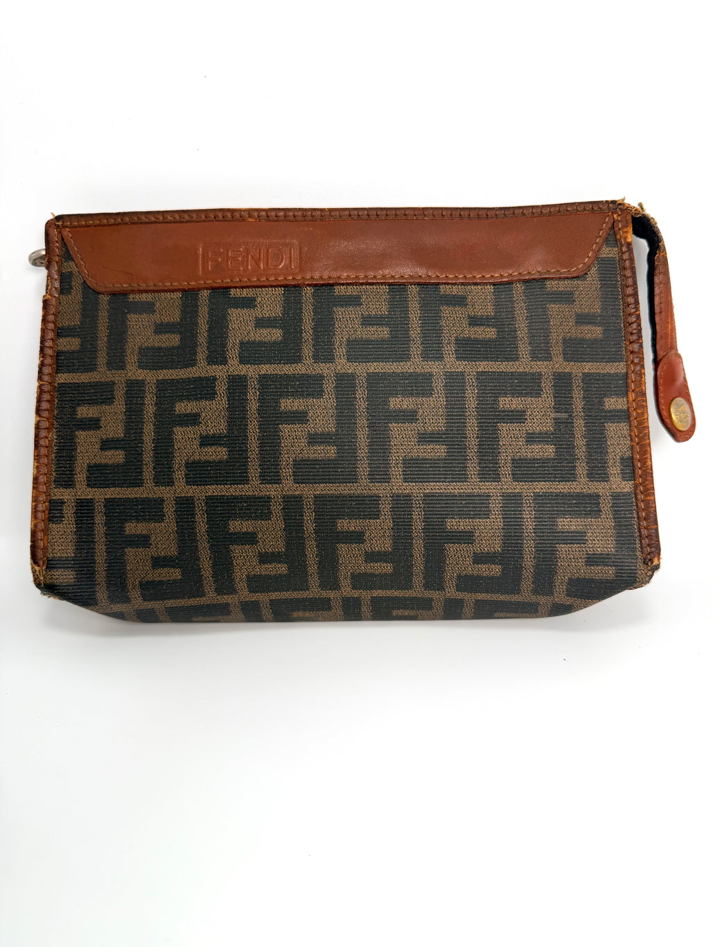 FENDI Zucca Canvas Clutch