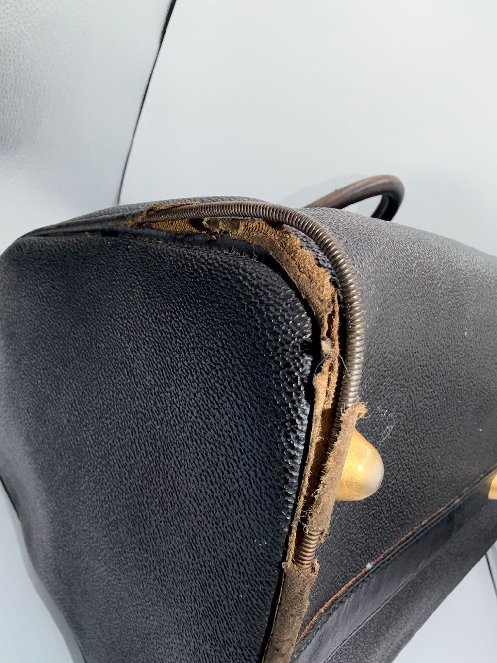 Gianni Versace Medusa Leather Boston Bag – Black