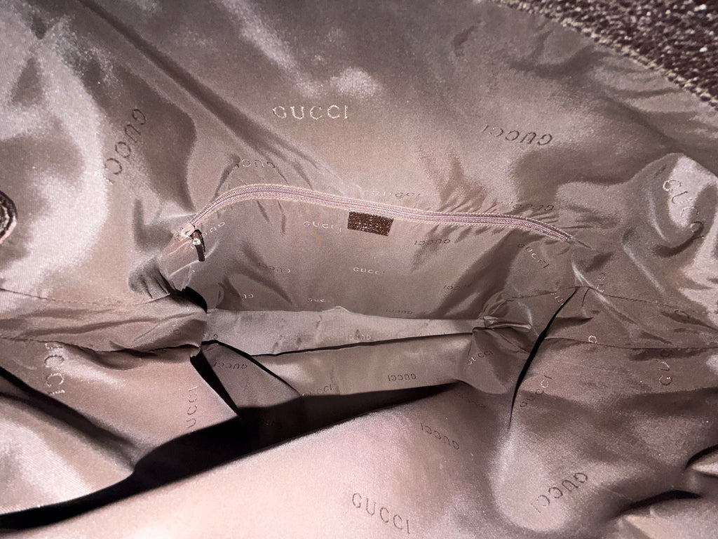 Gucci Jackie Canvas Hobo Shoulder Bag
