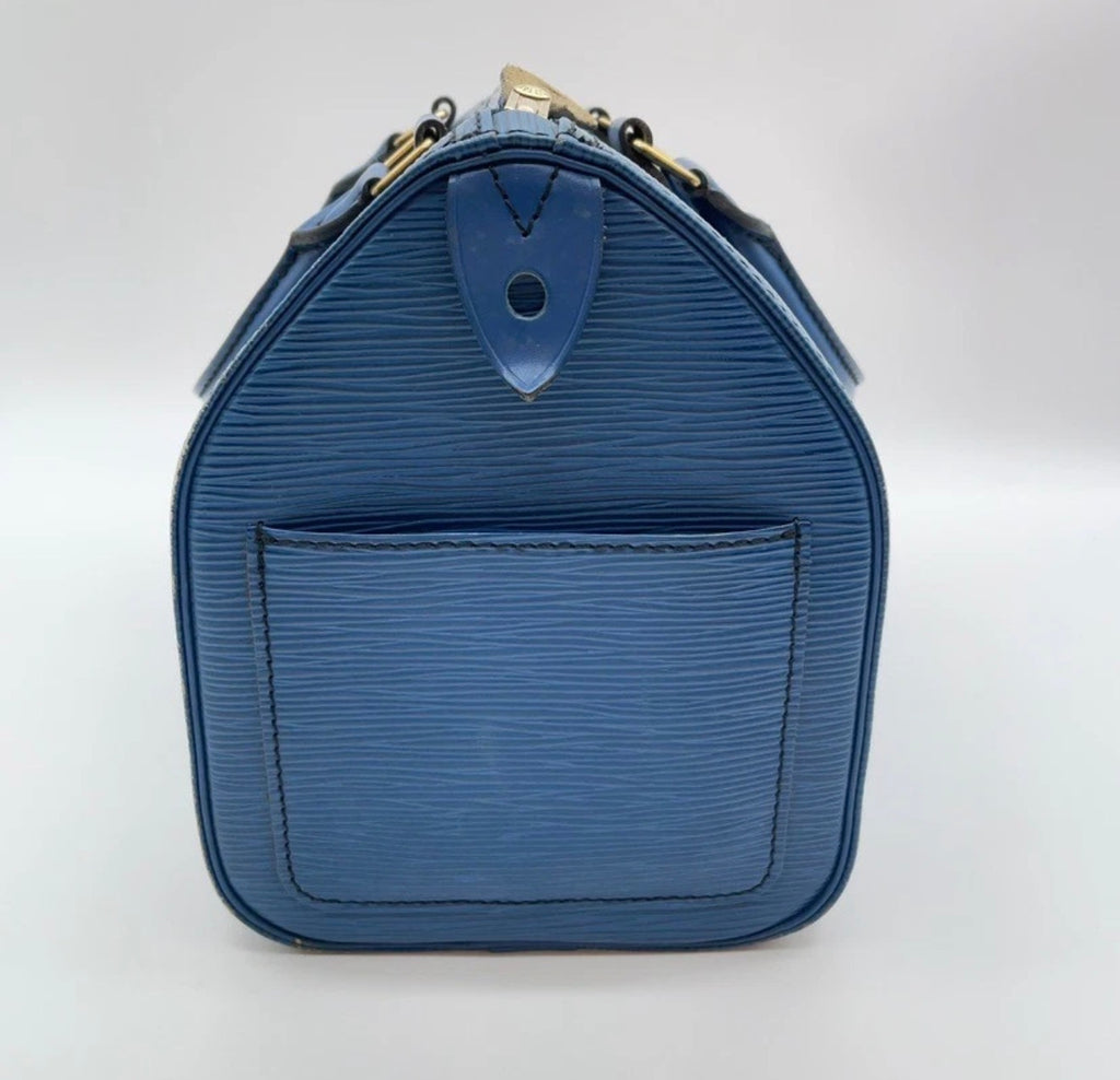 Louis Vuitton Speedy 25 Epi Toledo Blue