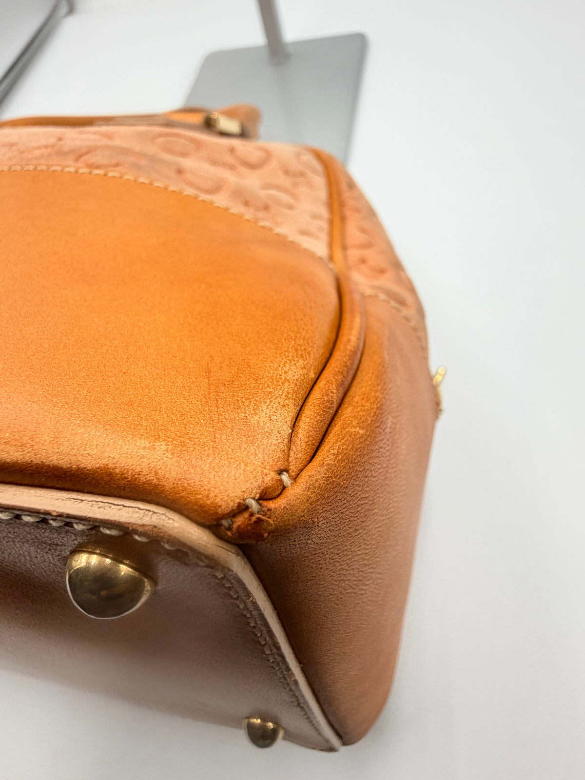 Celine Pink Suede Macadam Boston Bag