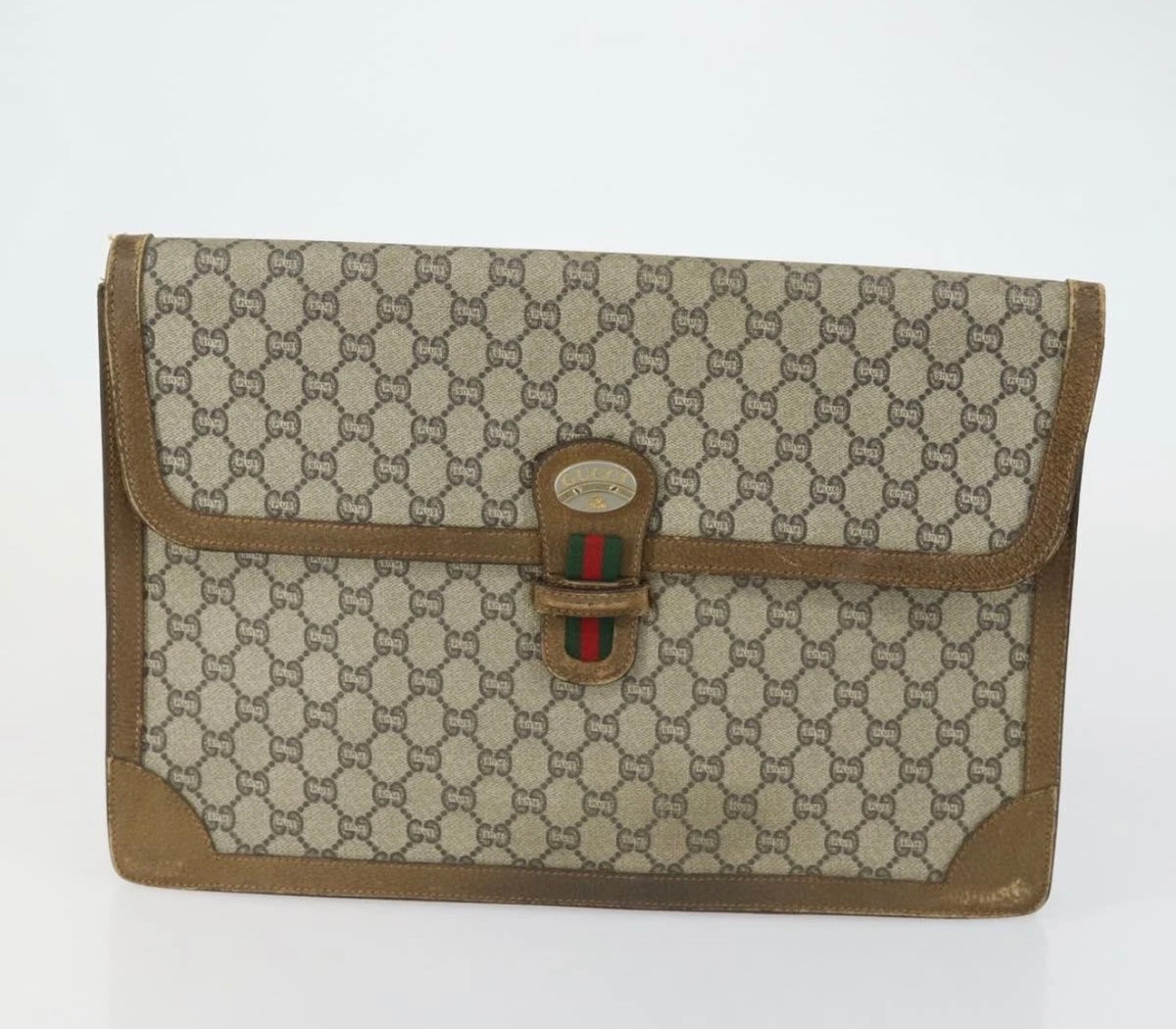 Gucci GG Supreme Monogram Portfolio Clutch