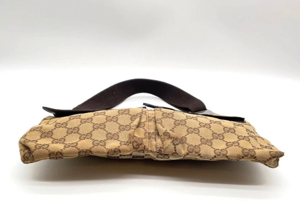 Gucci GG Canvas Waist Bag / Belt Bag (Brown)