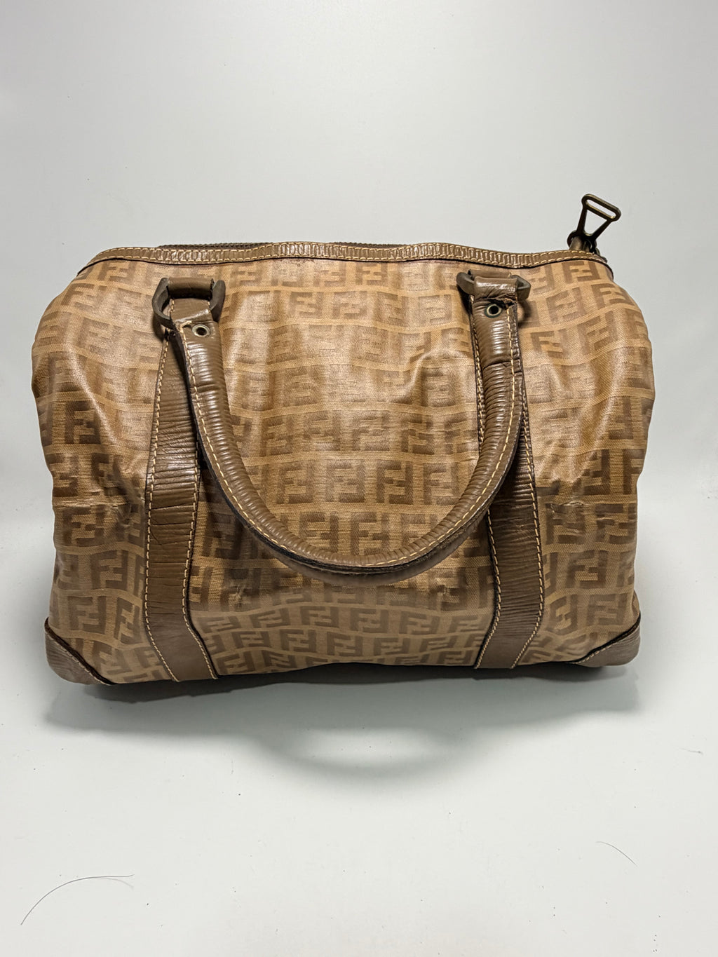 Fendi Vintage Zucca Boston Bag