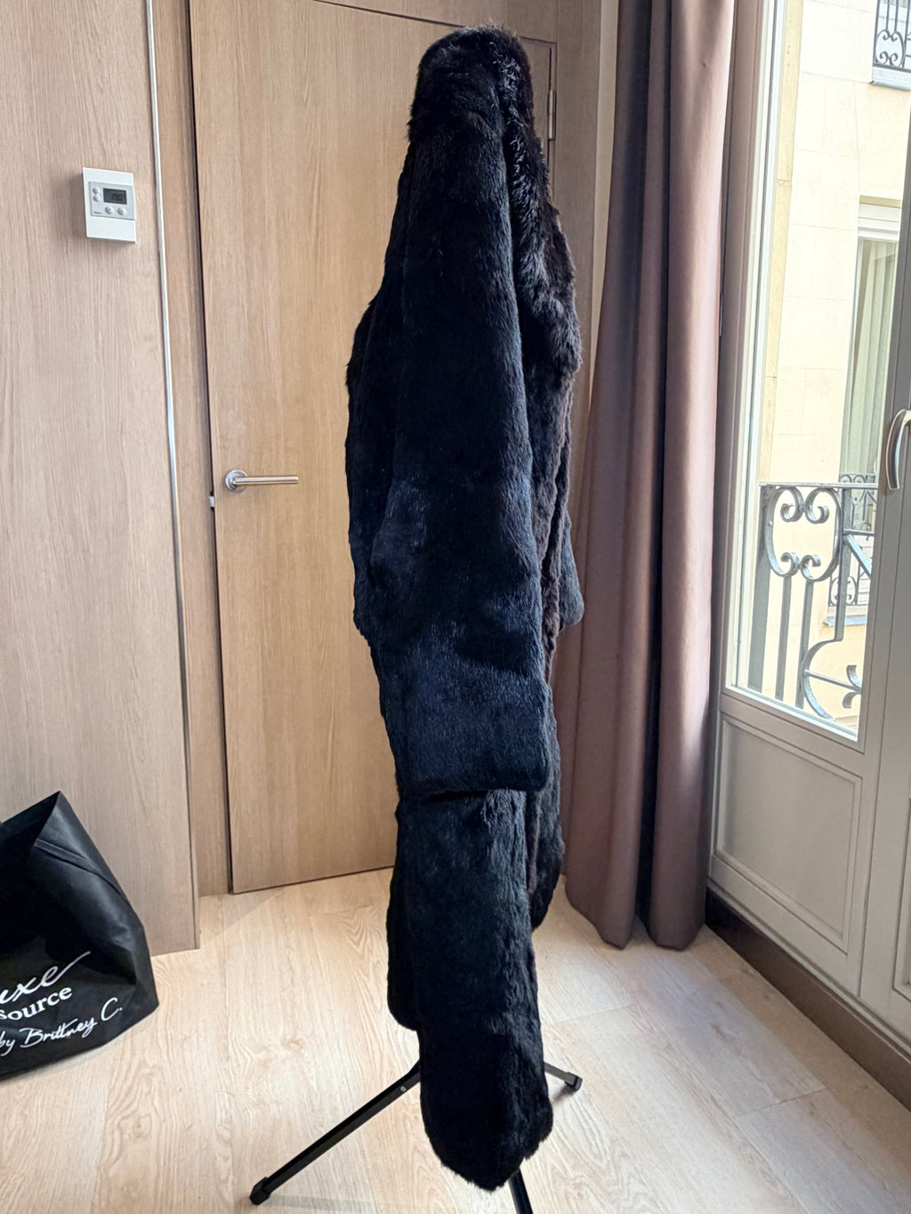 Vintage Black Sheared Beaver Fur Coat – Large -033