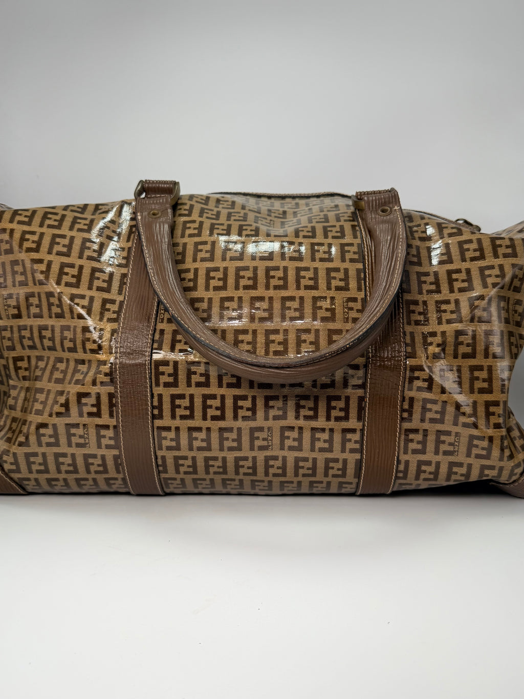 Fendi Coated Canvas Boston Bag