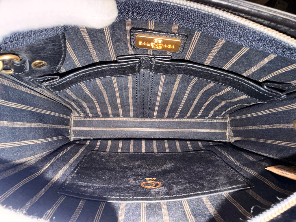 Balenciaga Black Leather Clutch / Organizer Bag