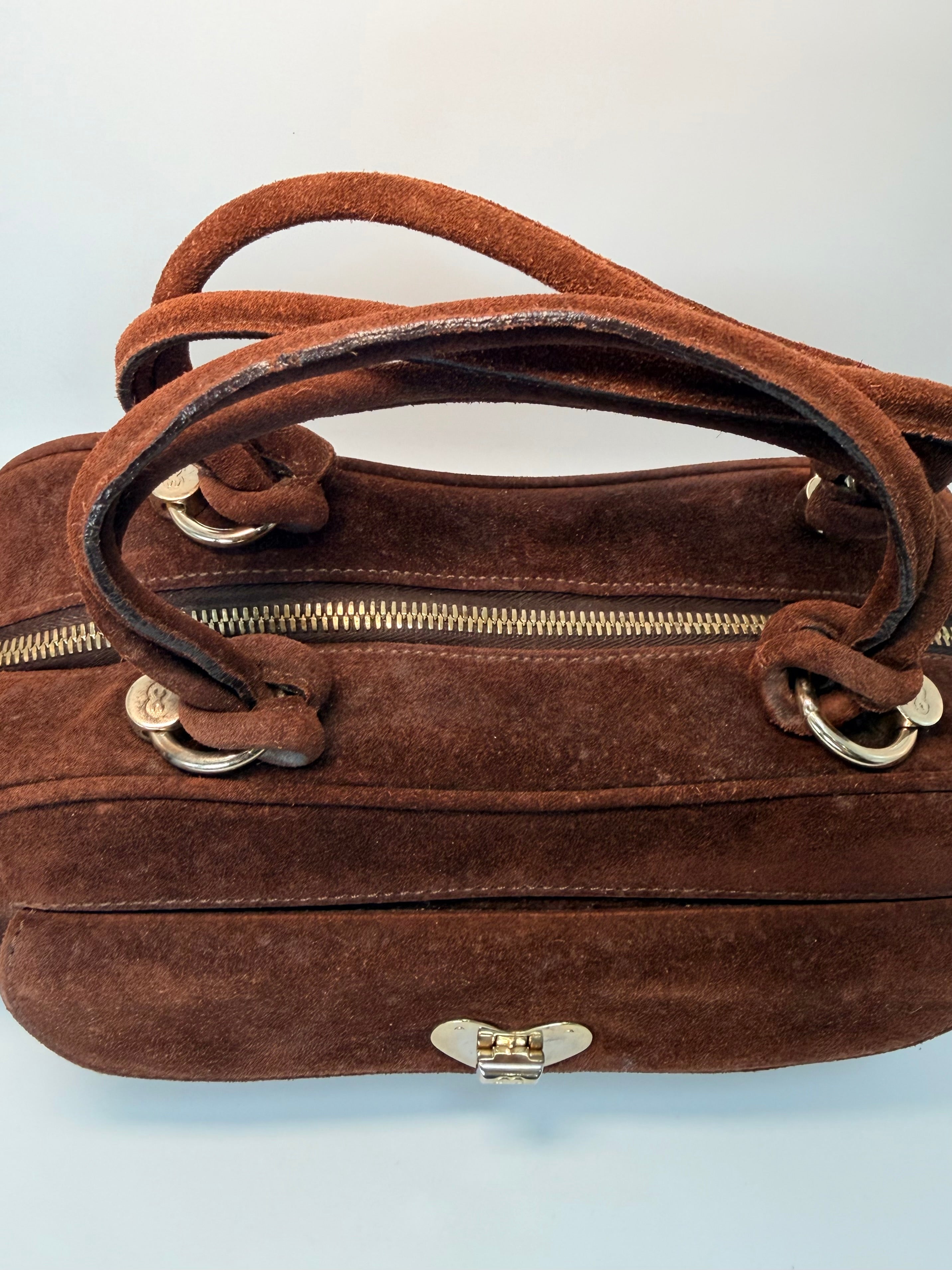 Vintage Escada Suede Heart Bag