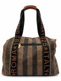 Fendi Roma 1925 Striped Large Duffle Bag