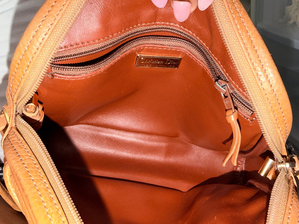 Christian Dior Leather Crossbody Bag – Tan/Cognac